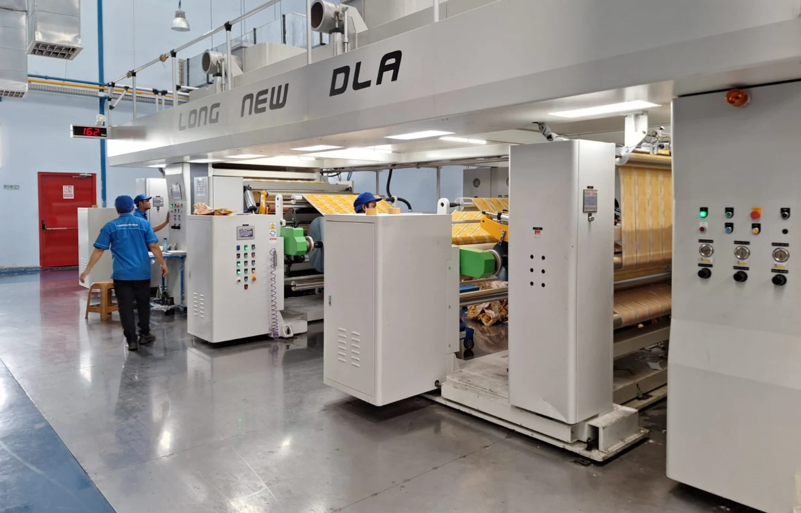 Dry lamination equipment inside Interflex’s production facility